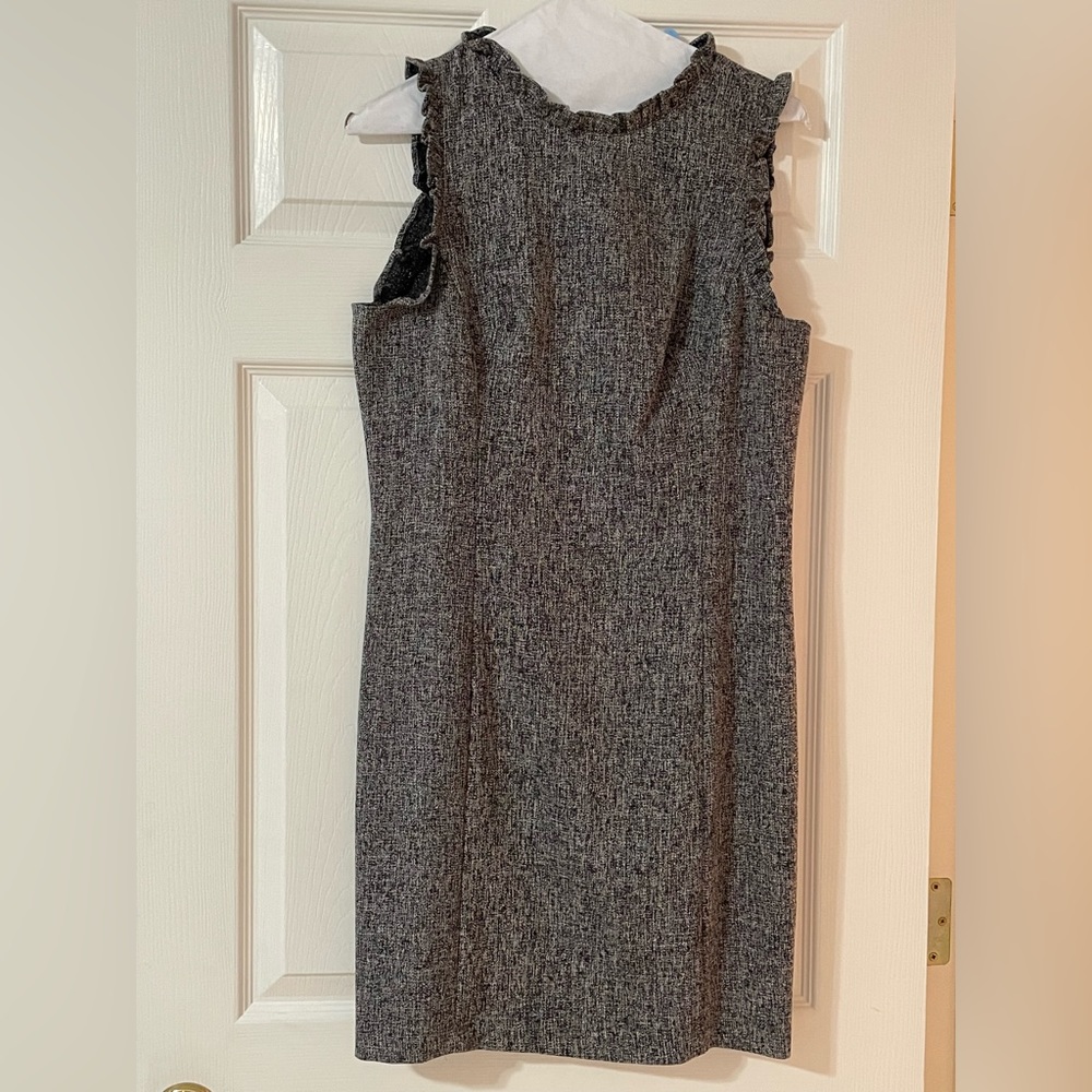 Loft black tweedy stretch sheath size 8